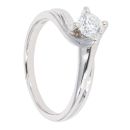 18ct White Gold 0.50ct Diamond Twist Solitaire Ring