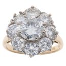 18ct Yellow Gold 3.75ct Brilliant Cut Diamond Cluster Ring