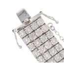 9ct White Gold 2.50ct Brilliant Cut Diamond Bracelet 6.5"