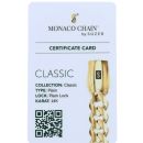 14ct Yellow Gold Monaco Curb Classic Plain Lock Chain 16"