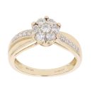 9ct Yellow Gold 0.50ct Brilliant Cut Diamond Cluster Ring