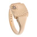 9ct Yellow Gold 0.05ct Diamond Signet Ring