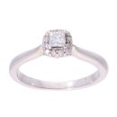 9ct White Gold 0.25ct Diamond Cluster Ring