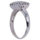 14ct White Gold 0.70ct Brilliant Cut Diamond Cluster Ring