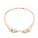 14ct Yellow And White Gold Black Gemstone Big Cats Bangle