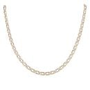 9ct Yellow And White Gold Double Patterned Curb Chain 18"