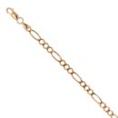 9ct Yellow Gold Figaro Bracelet 8"