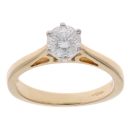 18ct Yellow Gold 0.68ct Diamond Solitaire Ring