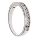 9ct White Gold 0.50ct Brilliant Cut Diamond Half Eternity Ring