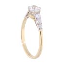 14ct Yellow Gold And Palladium 1.25ct Diamond Solitaire Ring