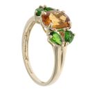 9ct Yellow Gold Citrine and Diopside Fancy Ring