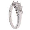 18ct White Gold 0.50ct Princess Cut Diamond Cluster Ring