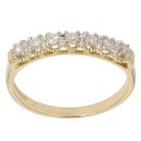 18ct Yellow Gold 0.20ct Brilliant Cut Diamond Half Eternity Ring