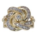 9ct Yellow Gold Cubic Zirconia Knot Ring