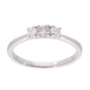 Platinum 0.38ct Diamond Trilogy Ring