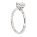 18ct White Gold 0.50ct Emerald Cut Diamond Solitaire Ring