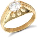 9ct Yellow Gold Gents Cubic Zirconia Ring
