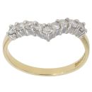 18ct Yellow Gold 0.40ct Brilliant Cut Diamond Wishbone Ring