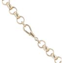 9ct Yellow Gold Patterned And Plain Belcher Chain 28"