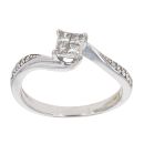 9ct White Gold 0.27ct Diamond Cluster Ring