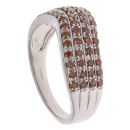 9ct White Gold 0.50ct Brilliant Cut Orange Diamond Wave Cluster Ring