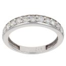 9ct White Gold 0.44ct Brilliant Cut Diamond Half Eternity Ring