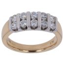 18ct Yellow And White Gold 0.75ct Brilliant Cut Diamond Fancy Ring
