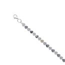 14ct White Gold Cubic Zirconia Heart Bracelet 7"