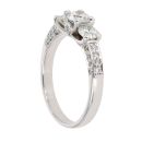 18ct White Gold 1.29ct Brilliant Cut Diamond Trilogy Ring