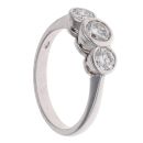 Platinum 0.75ct Brilliant Cut Diamond Trilogy Ring