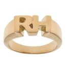 9ct Yellow Gold Personalised Initial Polished Ring