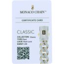 14ct Yellow Gold Monaco Curb Classic Full Cubic Zirconia Pave Lock Chain 20"