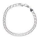 Silver Double Curb Bracelet 8.5" by Icesia