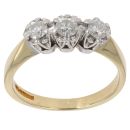 18ct Yellow Gold 0.45ct Brilliant Cut Trilogy Ring