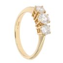 18ct Yellow Gold Diamond Trilogy Ring by Anya Belle