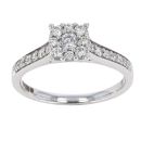 9ct White Gold 0.32ct Diamond Cluster Ring