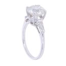18ct White Gold 3.00ct Brilliant And Baguette Cut Solitaire Ring