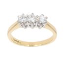 18ct Yellow Gold 0.50ct Brilliant Cut Diamond Trilogy Ring