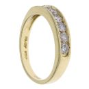 18ct Yellow Gold 0.55ct Brilliant Cut Diamond Half Eternity Ring