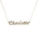 9ct Yellow Gold Personalised Script Nameplate Necklace