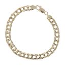 9ct Yellow Gold Double Curb Bracelet 8.5"