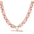 9ct Rose Gold Stars and Bars Chain 22"