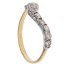 18ct Yellow Gold 0.55ct Brilliant Cut Diamond Wishbone Ring