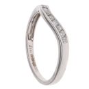 18ct White Gold 0.20ct Brilliant Cut Diamond Wishbone Ring