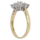 18ct Yellow Gold 1.00ct Brilliant Cut Diamond Cluster Ring