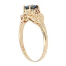18ct Yellow Gold 0.10ct Diamond And Sapphire Ring