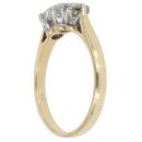 18ct Yellow Gold 0.75ct Brilliant Cut Diamond Trilogy Ring
