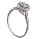 9ct White Gold 0.40ct Diamond and Topaz Disney Cluster Ring