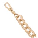 9ct Yellow Gold Patterned and Plain Belcher Bracelet 9"