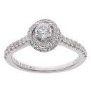 Vera Wang 18ct White Gold 0.70ct Brilliant Cut Diamond Cluster Ring